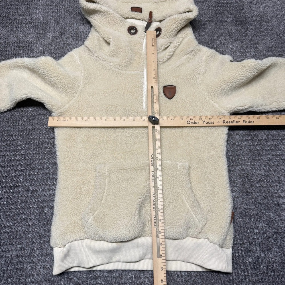 Wanakome Womens Sherpa Fleece Hoodie Pullover Sweatshirt Size M Cream - Picture 9 of 9